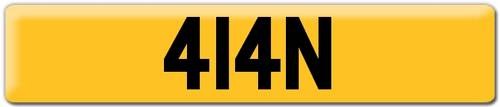 414N ALAN number plate on retention For Sale