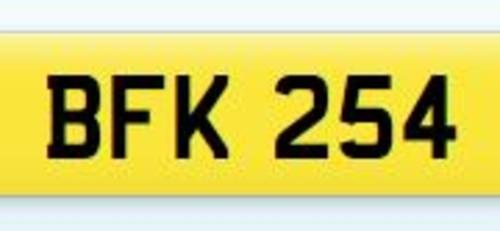 BFK 254 Dateless registration number cherished For Sale