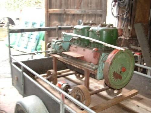 1908 GRAY STATIONARY ENGINE and gear box SOLD