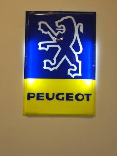 PEUGEOT LIGHTED SIGN  For Sale