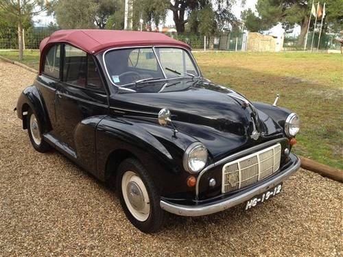 1954 Morris Minor Black Cabrio For Sale
