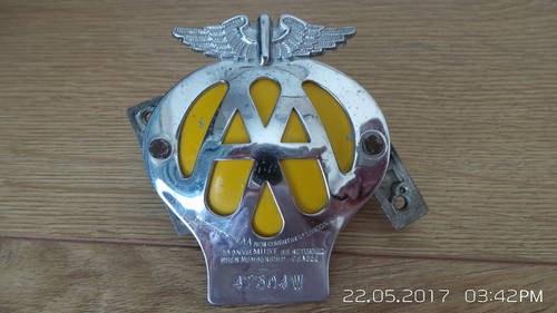 Motorbike AA badge FOR BIKES BETWEEN 1956-1967 VENDUTO