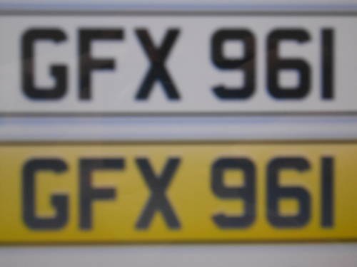 1953 GFX 961 dateless registration number / certificate For Sale