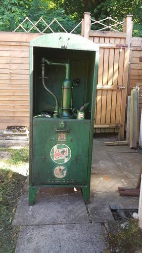 Vintage Castrol Garage Oil Cabinet with Pourer Jug For Sale