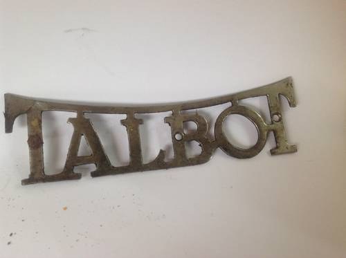 1920 Talbot radiator badge For Sale