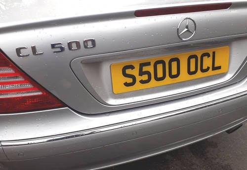 Personalised reg plate:  S500 OCL In vendita