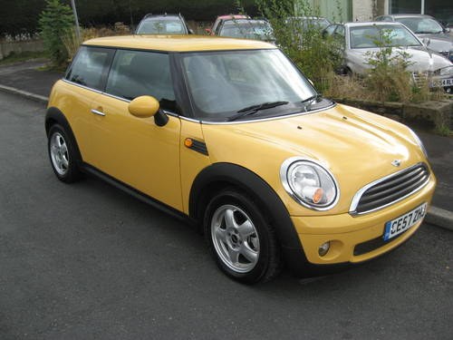 2007 Mini 1.4 One Hatchback, manual in yellow For Sale