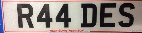 R44 DES PERSONAL PLATE For Sale