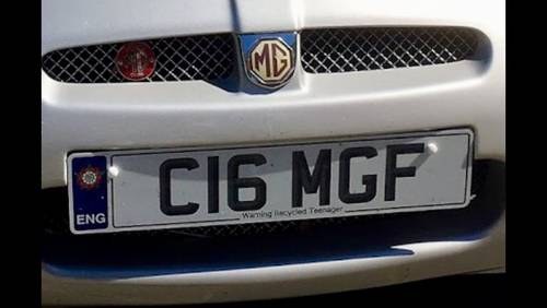 Number plate C16 MGF For Sale