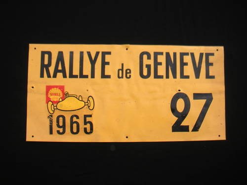 Original Ralye Plate Rallye de Genève In vendita