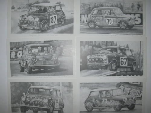 Classic Mini Cooper S Rally & Saloon Prints In vendita