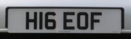 Hi Geof  Registration plate for sale H16 EOF In vendita