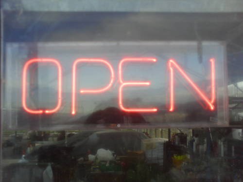 LARGE NEON OPEN SIGN SOLD
