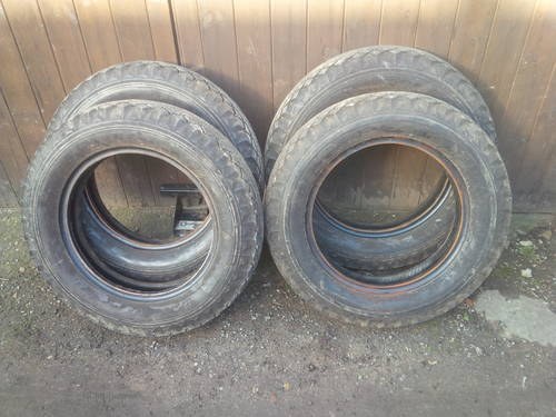 Tyres 600/650 18 Lucas Vintage Cross Ply x4 For Sale