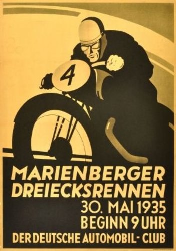 A 1935 German ‘Marienberger Dreieksrennen’ race poster For Sale