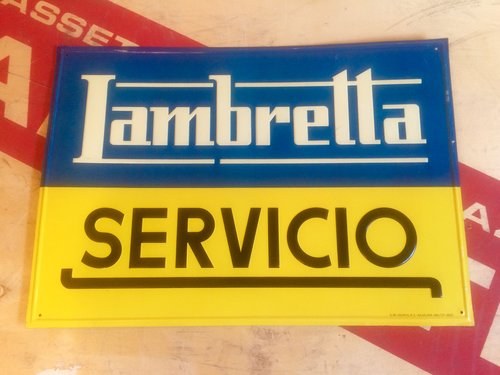 Genuine Vintage and Original Lambretta Sign 1957. In vendita