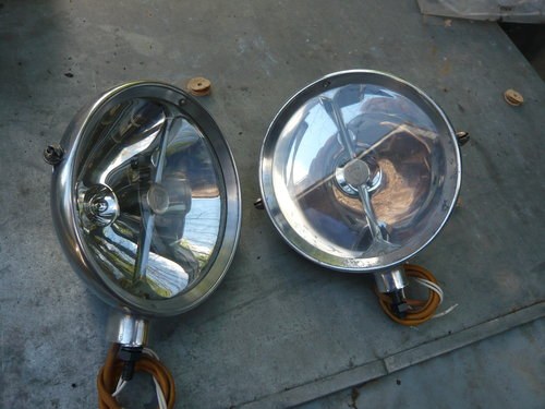 1930 pair of marchal headlights For Sale