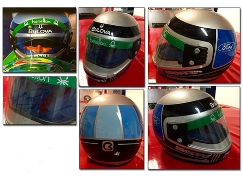 1990 Alessandro Nanini race helmet Signed For Sale