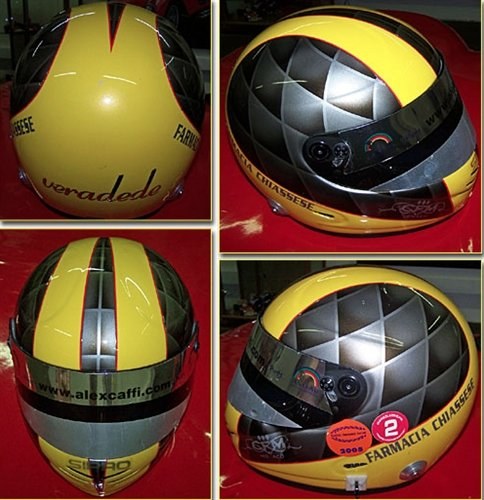 2005 Alex Caffi Porsche GT2 Helmet For Sale