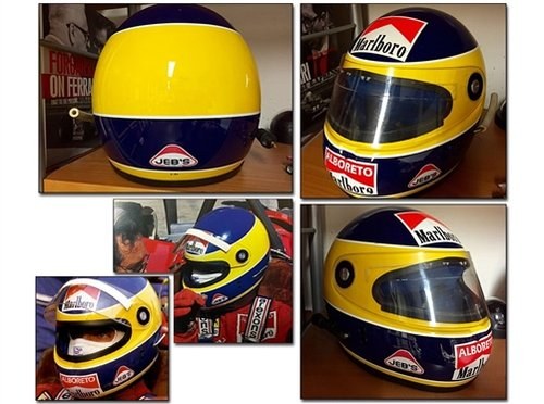 1984 Michele Alboreto Race Used Helmet In vendita