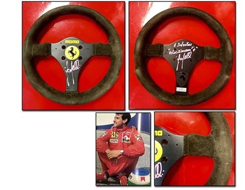 1992 Yvan Capelli Ferrari steering wheel SIGNED In vendita