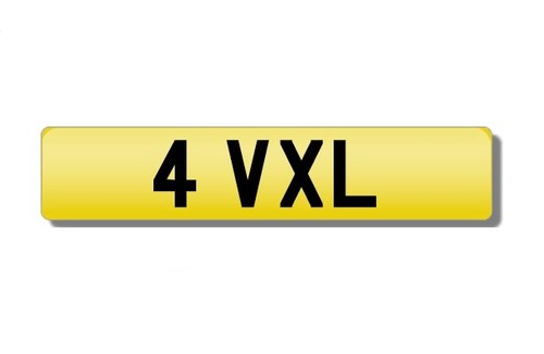 Registration Number 4 VXL on Certificate For Sale