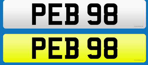 PEB 98 cherished number private plate Dateless In vendita