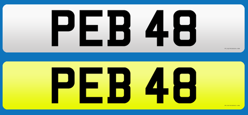 PEB 48 cherished number private plate Dateless In vendita