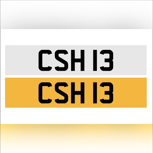 CSH 13 - Personalised Private Cherished Registration Plate For Sale