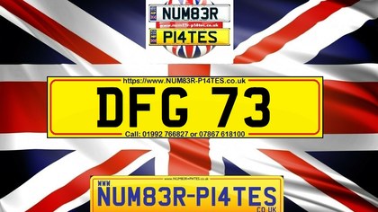 DFG 73 - Dateless Private Number Plate