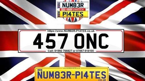 Picture of 457 ONC - Dateless Private Number Plate - For Sale
