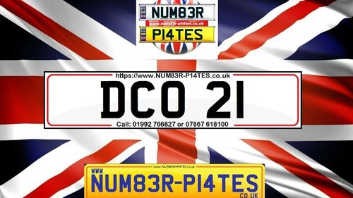 Picture of DCO 21 - DATELESS 3x2 Private Number Plate - For Sale