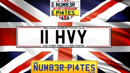 11 HVY - Short 2x3 Dateless Private Number Plate