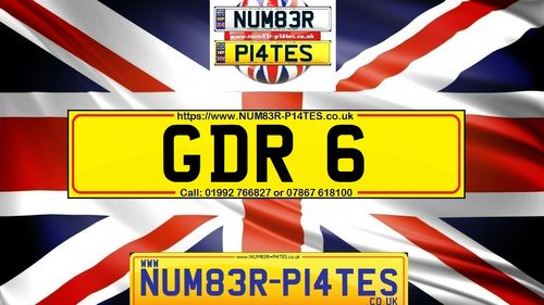 Picture of GDR 6 - 3x1 Dateless Private Number Plate - For Sale