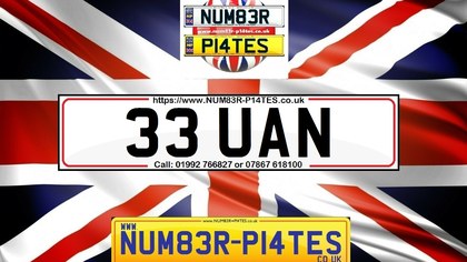 33 UAN - Dateless Private Number Plate