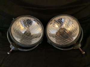 1930 Pair of Carl Zeiss Jena Headlights & masks For Sale (picture 1 of 11)