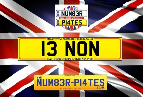 13 NON - Dateless Private Number Plate For Sale