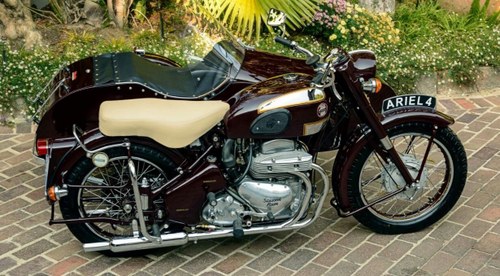 1956 Ariel Square Four with Watsonian Side Car For Sale