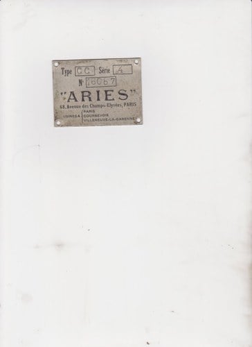 1925 ARIES SPORT SOLD