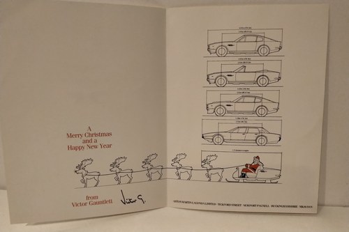 Victor Gauntlett hand-signed AML Ltd. Company Greetings Card For Sale