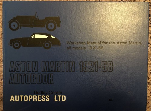 Aston Martin 1921 - 58 Workshop Manual Autobook SOLD