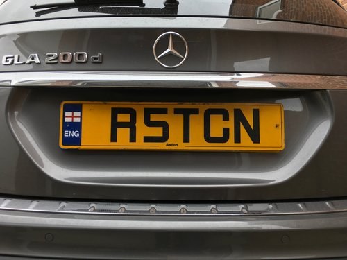 ‘ASTON’ number plate R5TCN In vendita