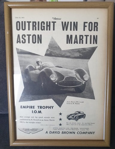 1953 Original Aston Martin DB.2 Advert VENDUTO