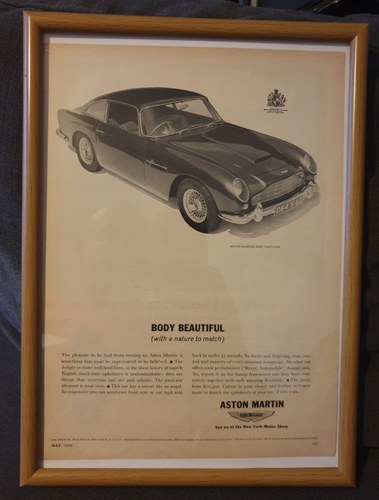1963 Aston Martin DB4 Vantage Advert Original  SOLD