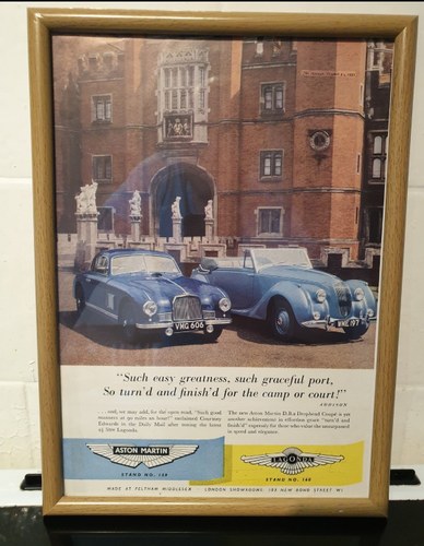 1950 Aston Martin and Lagonda Advert Original  For Sale