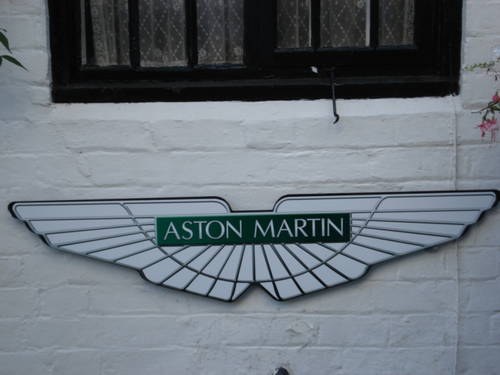 Aston Martin 4ft garage wall plaque For Sale