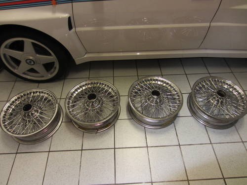 Set of 4 DB 4 chrome wire wheels For Sale