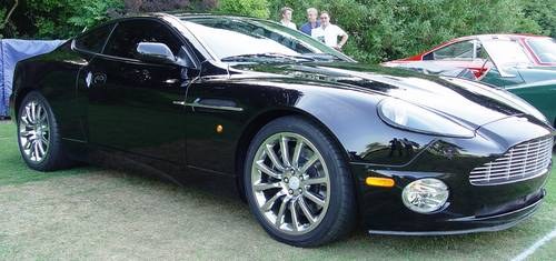 A Black 2003 LHD 20000 mls Aston Vanquish SOLD