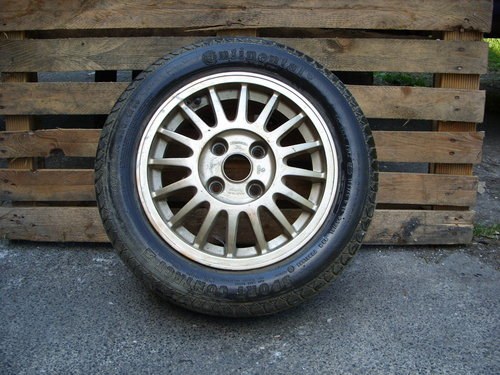 1980 alloy wheel/tyre for audi coupe/quattro, original In vendita