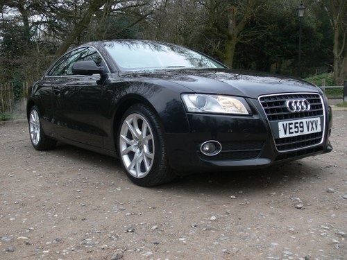 2010 Lovely A5 Petrol Coupe Sport Black with Black Leather For Sale